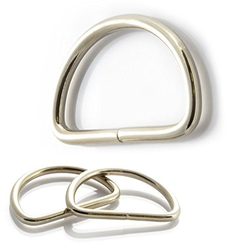 Ganzoo 20er Set D-Ringe aus rostfreiem Nickelstahl Ø 2,5mm, Hundehalsbänder ect, Marke