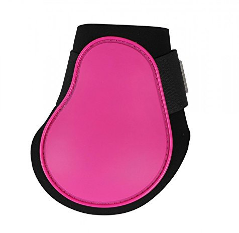 QHP Streichkappen Hartschale Neopren Klettverschuss (Warmblut, Fuchsia)