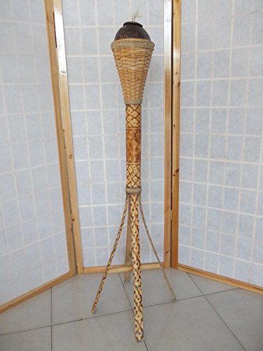 fantasie d oriente Torcia Bambu Rattan Arredamento Giardino CM 155 citronella o ad Olio