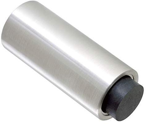 Wandtürstopper Ø25 mm, Tiefe 62 mm mit Gummipuffer, echter Edelstahl, Türstopper für Wand, Fensterstopper, Wand, Abstandshalter, Türpuffer - PHOS Design