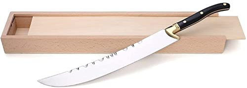 XuSha Champagne Saber Champagne Sword Wine Knife Bottle Opener Black Wood Handle with Wooden Box