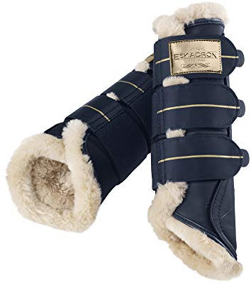 Eskadron Heritage Gamaschen Fauxfur - deeptaupe, oxfordnavy, Rosewood, Größe:XL, Farbe:oxfordnavy