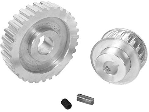 Shumo 2Pcs Metal Synchronous Pulley Gear Motor Belt Gear Drive Wheel Gear S/N Cj0618 Lathe Gears, Metal Cutting Machine Gears