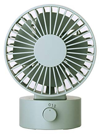 QREZ Mini Desk Fan, USB Ventilator Draagbare Handheld Kleine Ventilator USB Fan 500mAh Opladen Desktop Mini Portable Desktop Fan Desktop Outdoor Fan Voor Home Office,Blue