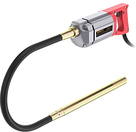 IMAYCC Vibrateur en Béton, Vibrateur de Construction électrique 1300W, 4300 tr/min, Longueur de Tige Vibrante 2M, Diamètre de l'arbre de Vibration 35mm，pour Routes, Tunnels, Ponts, Maison, etc.