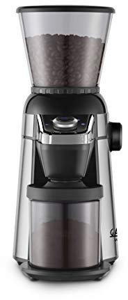 Gaggia RI8123/01 MD15 - Macinino per caffè, In Grani con Macine Coniche in Acciaio Inox, Corpo Rivestito in Acciaio, 15 Opzioni di Macinatura e Timer Digitale, Colore Nero/Acciaio Inox