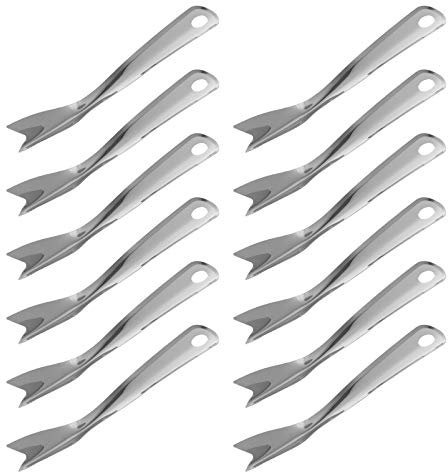 Cabilock 12pièces Outils Acier pour Élimination des Yeux Ananas Fourche Courbée Pratique pour Fruits