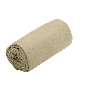 Sea to Summit - Airlite Towel Reisehandtuch M - Hand -/ Badetuch - Mikrofaser - Saugfähig & Schnelltrocknend - Ultraleicht - Kompakt - Wandern - 50 x 100cm - Desert Brown - 47g