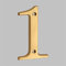 Plaque flottante 3D en laiton massif de 10,2 cm - Lettres dorées modernes - Numéro moderne - Porte d'appartement - Boîte aux lettres de maison - Adresse extérieure - Montage à vis (1)
