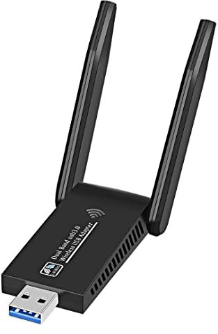 TB® Adaptador USB 3.0 de alta velocidad de 1300 Mbps Wifi Dongle inalámbrico 802.11 a/b/g/n/ac USB Wifi compatible con Win7/Win 8 / Win 10 / Win 11 / MAC
