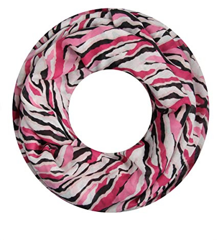 Majea Damen Loop Schal Schlauchschal Halstuch (880026) (pink 10)