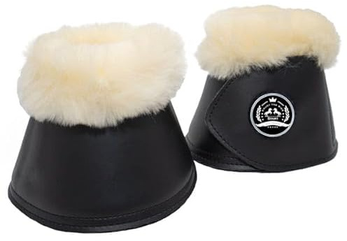 Start Pferdeglocken ohne Umdrehen Springglocken mit Klettverschluss, Hufglocken für Pferde, Ponys Warmblut, Kaltblut, Vollblut, 2er Set, Mehrfarbig