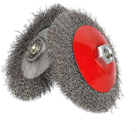 2PCS 4.5Inch 115Mm Twisted Knot Crimp Steel Brushes Angle Grinder Wire Brush for M14