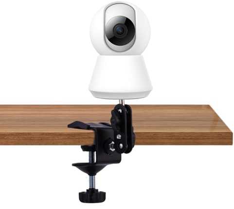 Caméra Surveillance Support Fixation Caméra Intérieur Extérieur Camera Supports Moniteur Clip, Rotatif à 360 Degrés, pour Surveiller Home Security Moniteurs