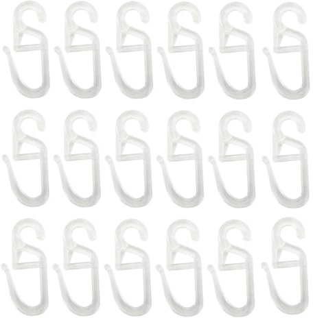 KXUSW Anelli per Tende,Anelli Tende,Gancetti per Tende,Tende plastica per Esterno,100 Pezzi, Facili da installare e Rimuovere, utilizzati per Tende, Tende da Doccia, ECC.