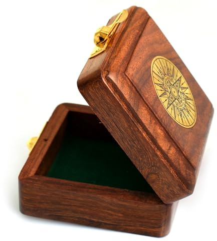TA dizayn Antique 3 Indian Rosewood Keepsake Wooden Box -Decorative Vintage Storage Box - Antique
