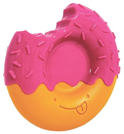 Nylabone Donut Hundespielzeug Power Chew – niedliches Hundespielzeug für Aggressive Kauer – mit einem lustigen Twist! Robustes Hundespielzeug – langlebiges Hundespielzeug – Speckglasierter Geschmack,