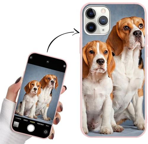 DCPPCY Cover Personalizzata per iPhone 12 mini,Personalizzato Custodia Foto Immagine Testi Custom Case,Multicolore Silicone Antiurto Personalizzabile Custodie Personalizzabili per iPhone