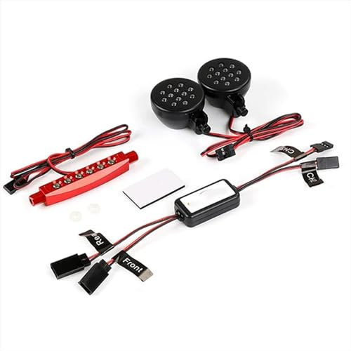 MGHGFYTAS RC Crawler Lichtleiste Kompatibel Mit HPI Für Rovan KM Für Baja 5B 1/5 RC-Auto-Upgrade-Teile Zubehör Vorder- Und Rücklichtlampe Mit Controller RC-Autolichter