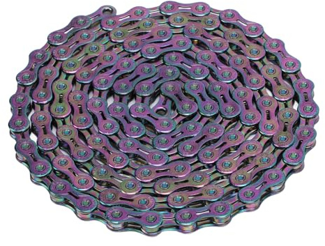 TYTOGE 11 Speed Bike Chain 116 Links Mountain Bike Road Chain with 2 Chain Connector Rainbow
