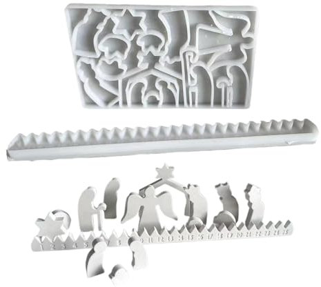 Countdown To Christmas Mold Set, Christmas Molds Silicone Molds, Countdown To Christmas Desk Decor, Epoxy Molds Resin Molds, Christmas Decoration