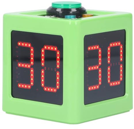 XDTKJDZ Temporizador De Cubo Digital, Cuenta Regresiva Digital con Pantalla De 4 Lados, Temporizador De Cubo con Pantalla HD, Brillo Ajustable, para Juegos De Mesa De Torneos De Ajedrez Y Póquer