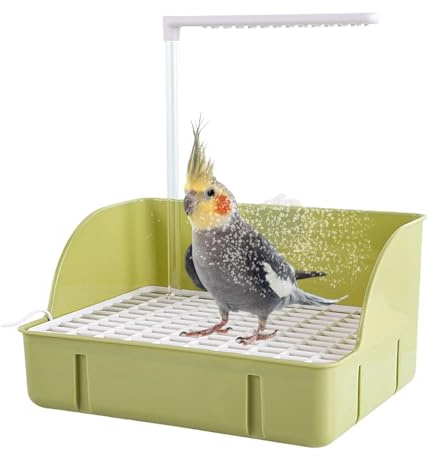 Dranng Douche de Bain Automatique pour Oiseaux, Douche à Perroquet à Circulation d'eau Automatique | Baignoire électrique pour Oiseaux | Outil de Bain à Flux d'eau Automatique pour perruches,