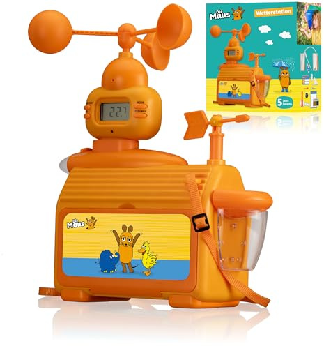 Bresser DieMaus Wetterstation für Kinder ab 8 Jahren mit Windmesser, Thermometer, Regenmesser, pH-Testset