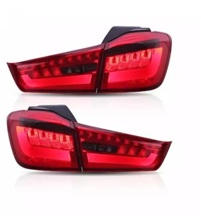 huangtaogr Auto Rücklicht mit Halogen Lichtbalken, Kompatibel mit Mitsubishi ASX/OUT SPORTS 2010 2011 2012 2013 2014 2015, Halogenscheinwerfer(Red)
