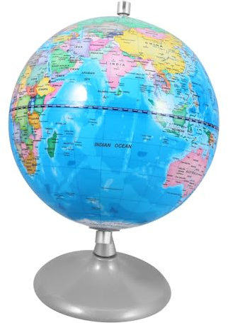 LALADEFIEE Globo Illuminato Per Globo Rotante Con Design Stabile Mappa Chiara e Continenti Strumento Didattico Per Apprendimento e Decorazione Per Ufficio e Scuola