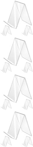 LALAFINA 12stücke Transparentes Acryl Buchregal Klare Buchstützen Für Desktop Zur Aufbewahrung Und Präsentation Von Büchern Fotos Und Notizen