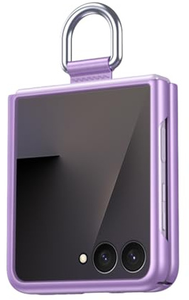SEAHAI fodral till Samsung Galaxy Z Flip 7 5G (Z Flip7 5G), ultratunn premium PC matt finish repskydd, silkeslen beröringskänsla telefonfodral med band och 360 graders ring – lila