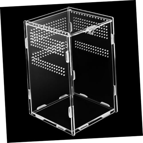 TOBBOMEY Transparente Acryl Reptilienbox Stabiles Terrarium Gehege Für Spinnen Schildkröten Eidechsen Mit Einfachem Aufbau Für Haltung Und Beobachtung Kleiner Reptilien Und Spinnentiere