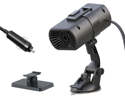 Calentador portátil de 12 V para coche, descongelador rápido para parabrisas, soplador de aire caliente giratorio para comodidad de conducción, calentador de eficiencia energética