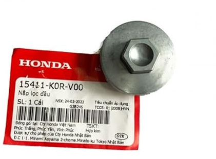 Honda Tappo di scarico dell'olio originale, SH/Forza 125, metallo argentato, numero di pezzo 15411-K0R-V00