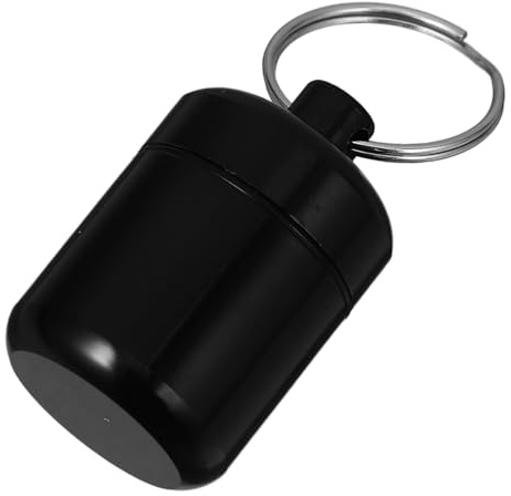 HONITANO Portable Aluminum Alloy Earplug Case Keychain, Waterproof Metal Earplug Storage Box for Travel and Outdoor Activities, Small Earbud Organizer Holder