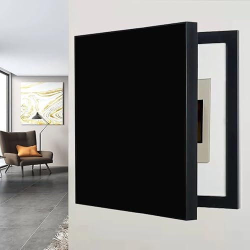 Sicherungskasten Abdeckung, Stromkasten Verkleidung Einfarbige, Einfach zu Installierende, Flip Cover Design, Für Büro Esszimmer Heimdekoration(Black,30 * 40cm/11 * 15in)