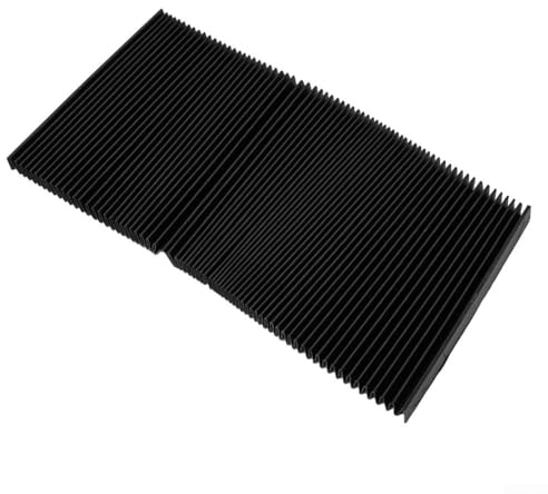 Milling Machine Protective Cover for CNC Machines, Flexible Accordion Bellows Dust Proof Tool with Three-Proof Cloth Material, 1.5m Stretch Length, Black(140mm)