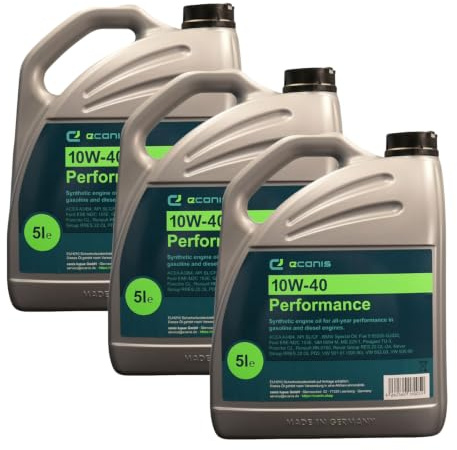 ECANIS Performance Motoröl 10W-40 A3/B4 SL/CF für PKW, 5L | Synthetisches Leichtlauföl, ACEA A3/B4, API SN, FIAT 9.55535-G2/D2, Renault RN 0700, Motorleistung & Schutz, Made in Germany