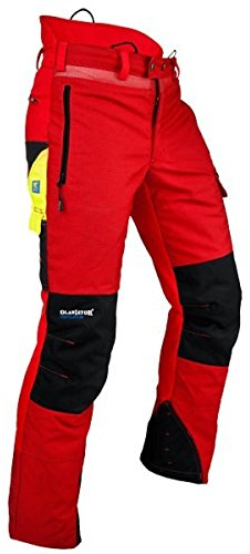 Pfanner - Pantaloni con protezione antitaglio, classe 1, tessuto Gladiator Rot XS
