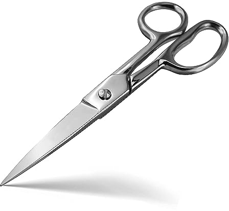 Schneiderschere Stoffschere Profi Textilschere Lederschere 21cm aus Edelstahl für präzise Schnitte aus rostfreiem Edelstahl, Industrieschere für Leder, Textilien, Teppiche mit ergonomischem Griff