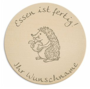 'Sticky Jam Breakfast Board for Children Hedgehog with Apple desired engraving Persons – Breakfast Board Breakfast Plate Children's Melamine Tableware Children's Cutlery