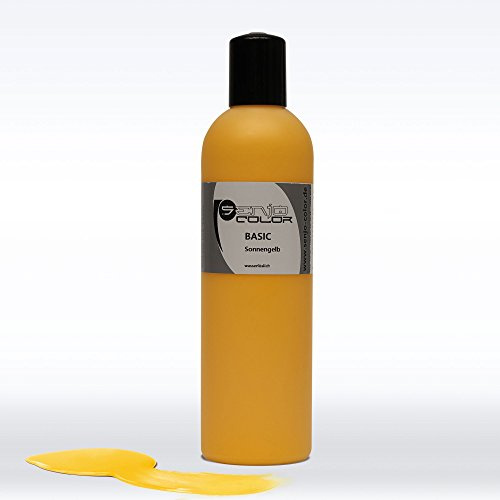 Senjo Color Basic Bodypainting - Color Viso & Corpo - Cosmetici Dermatologicamente Testati - Festival Color - 250 ml - Giallo Sole