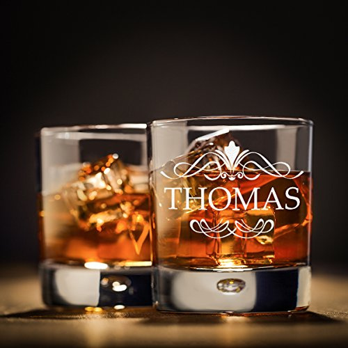 polar-effekt Whiskyglas Personalisiert mit Gravur 330 ml - Geschenk-Idee für Männer - Tumbler Whiskeyglas - Individuelles Geschenkidee zum Geburtstag - Motiv Ornament