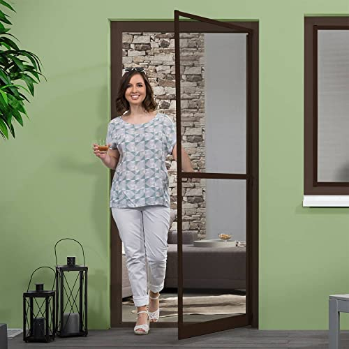 empasa Insektenschutz Fliegengitter Tür Alurahmen MASTER SLIM PLUS, individuell zuschneidbar, weiß, braun oder anthrazit, als Selbstbausatz