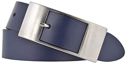 Bernd Götz Damen Leder Gürtel 35 mm marine Rindleder Damengürtel (80 cm)