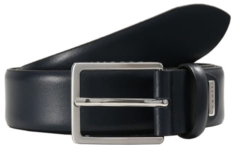 bugatti Herren 37600-0556 Gürtel, per pack Blau (dunkelblau 390), 110|#110|#678 (Herstellergröße: 110)