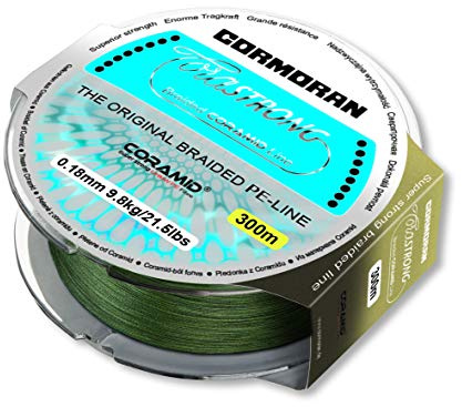 Cormoran CORASTRONG Braid 1200m 0 23mm 13.5/29 76lbs grün Gelochtene Coramid® Schnur 32-0120023