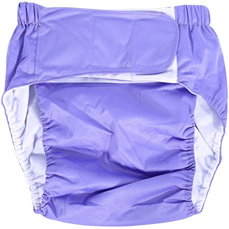 Nikou Pannolini per adulti, Nuovo pannolino per pannolini per pannolini per pannolini lavabili e regolabili per adulti, pantaloni per pannolini traspiranti (Colore : Light Purple)