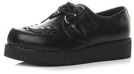 AJVANI Mens lace up Platform Shoes Teddy boy lace up Brothel Creepers Size.